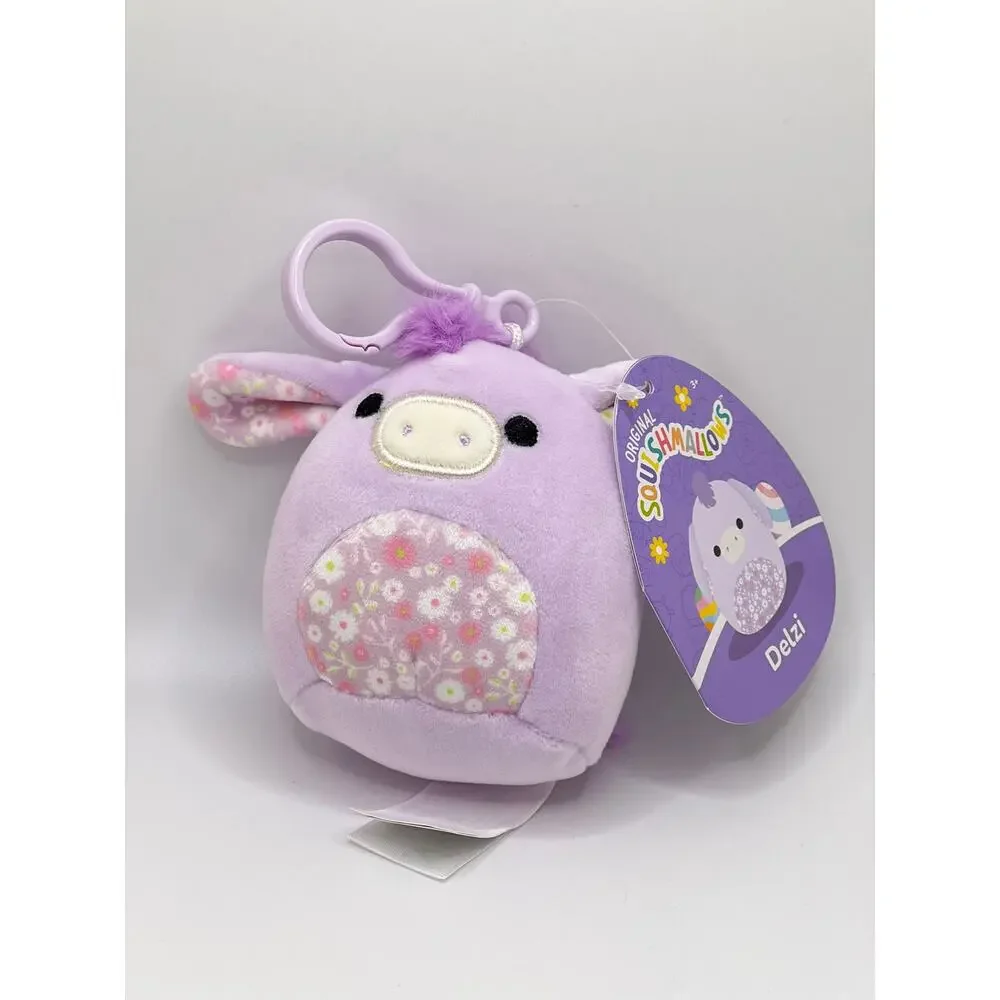 Delzi the Donkey Squishmallow Clip NWT